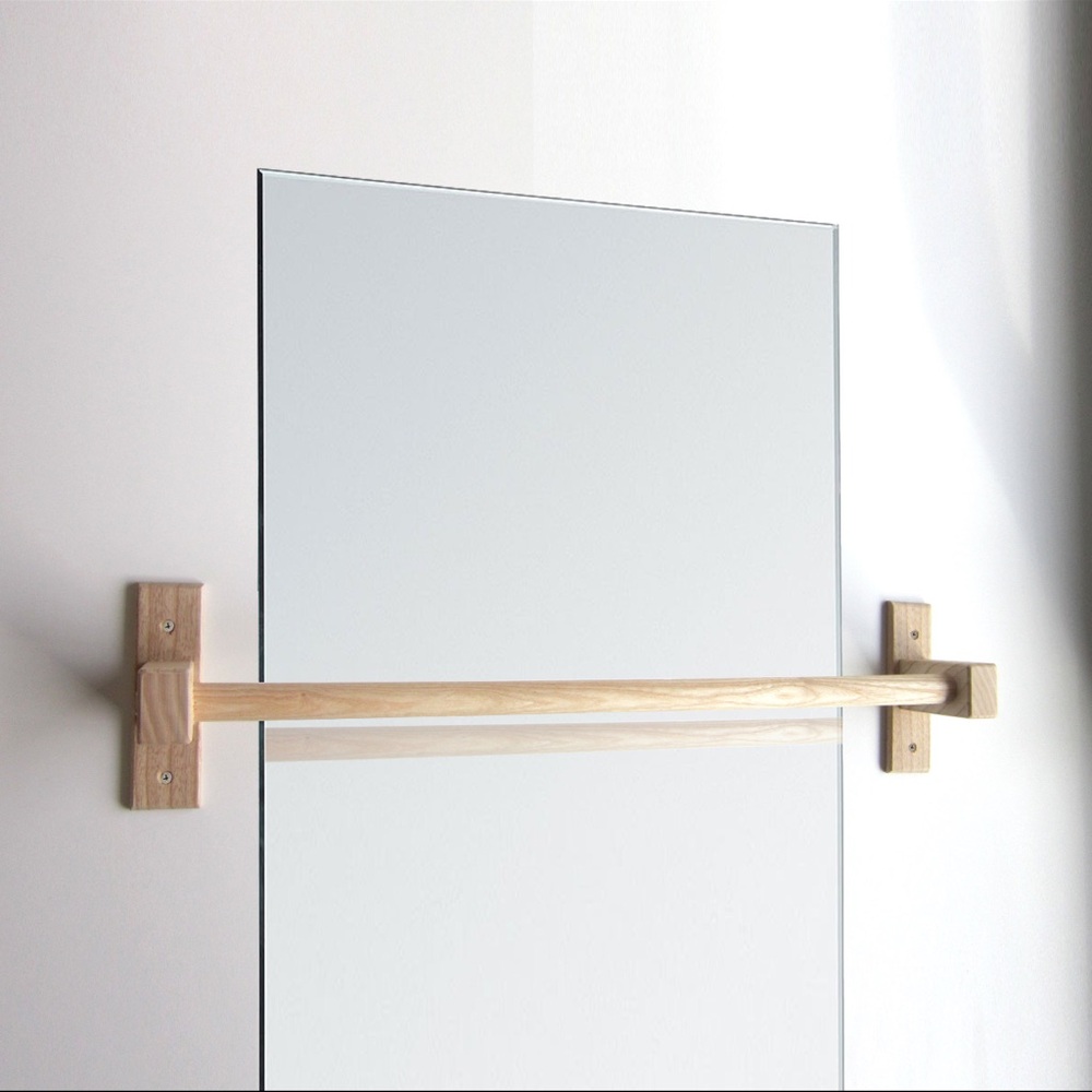 Wall-Mounted Ballet Barre with brackets